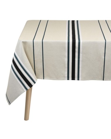 Nappe 8 couverts noir 250x170cm