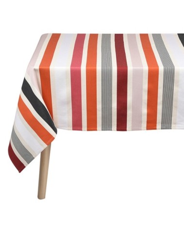 Nappe 6 couverts orange 200x160cm