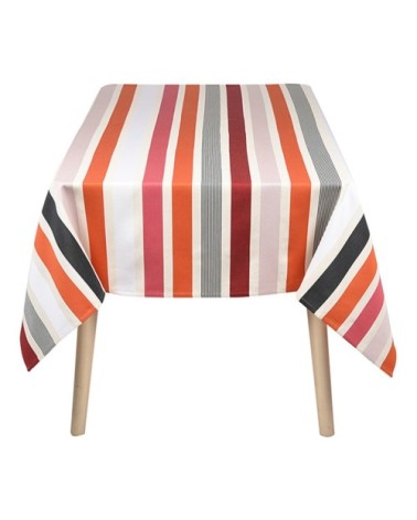 Nappe 6 couverts orange 200x160cm