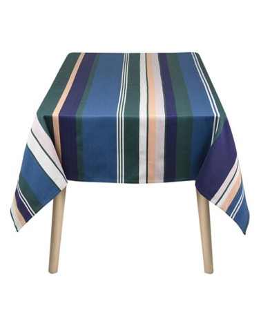Nappe 6 couverts bleu 200x160cm