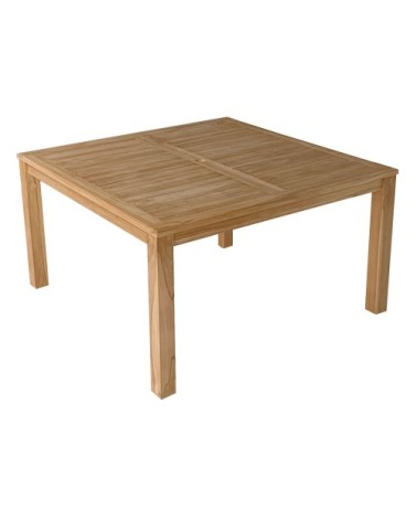Salon de jardin table carré 8 places en teck
