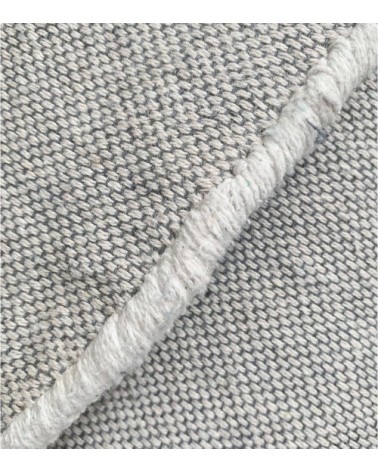 Tapis forme galet en Coton Rouge