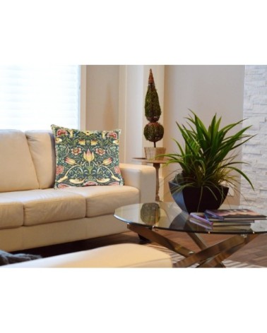 Cale reins roses et oiseaux d'après w.morris rouge