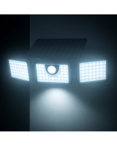 Projecteur solaire sensor plastique noir 700lm