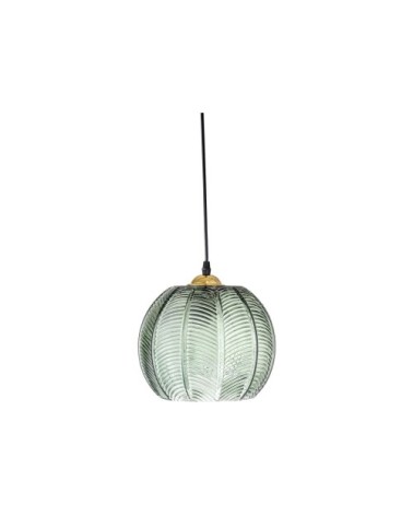 Lampe suspendue en verre vert
