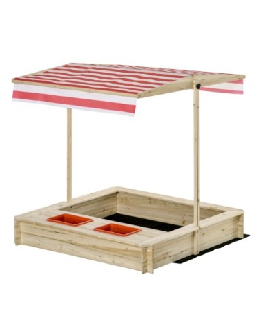 Bac à sable bois carré refermable - 2 bacs - bois sapin autoclave