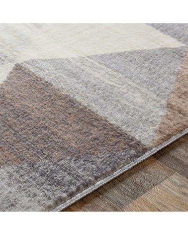 Tapis Scandinave Pop - Blanc Cassé et Marron - 160x215cm