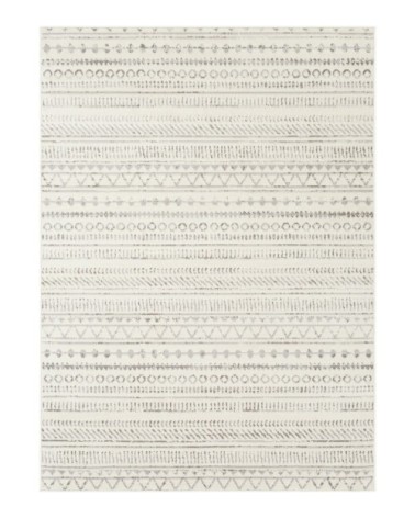 Tapis Scandinave Bohème - Gris et Blanc - 152x213cm