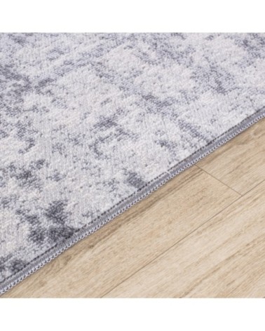 Tapis Abstrait Moderne - Blanc Cassé et Anthracite - 160x215cm