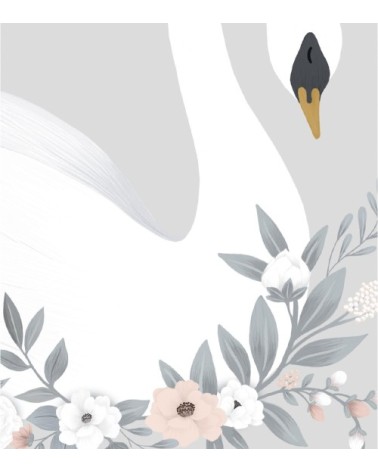 Cadre cygne en bois Gris