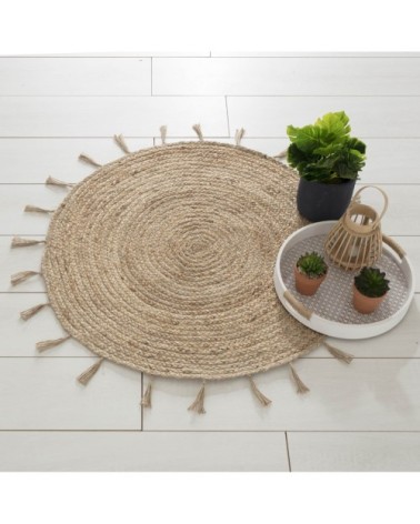 Tapis jute lurex D80cm
