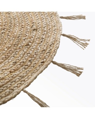 Tapis jute lurex D80cm