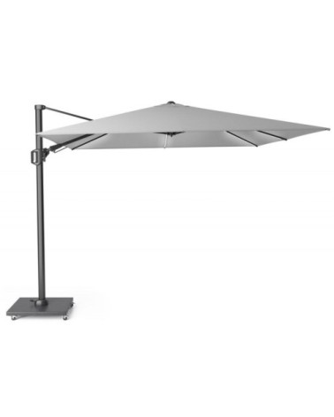 Parasol déporté avec LED 3x3m gris clair