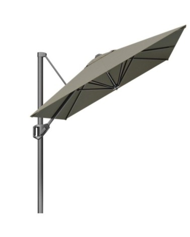Parasol déporté rectangulaire 3x2 m simple inclinaison taupe