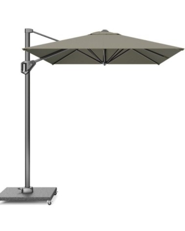 Parasol déporté rectangulaire 3x2 m simple inclinaison taupe