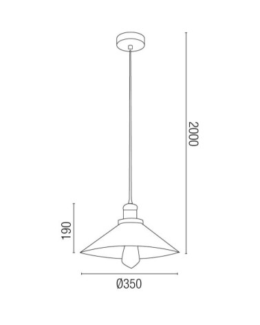 Suspensionmetal noir e27