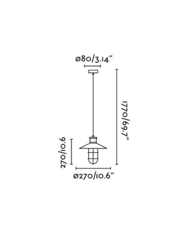 Suspensionmetal noir e27