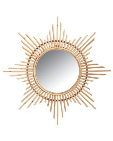 Miroir en rotin étoile D65cm