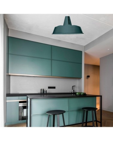 Suspension en métal bleu