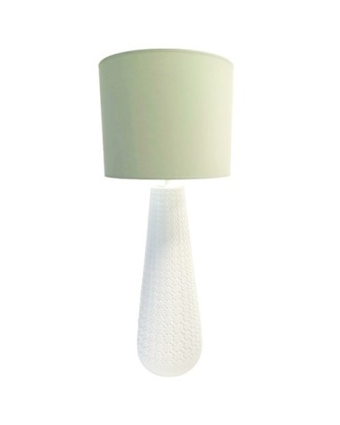 Lampe de table en ceramic blanc