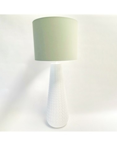 Lampe de table en ceramic blanc