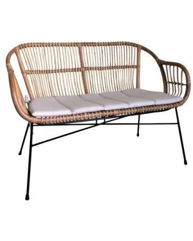 Salon de jardin en rotin naturel énoué