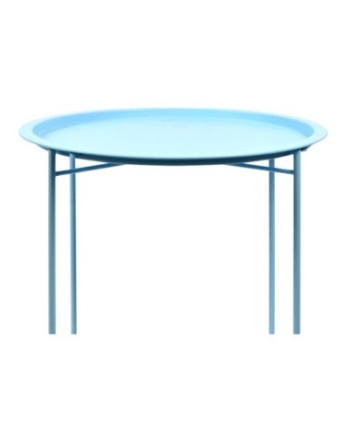Table d'appoint en acier nuances de bleu