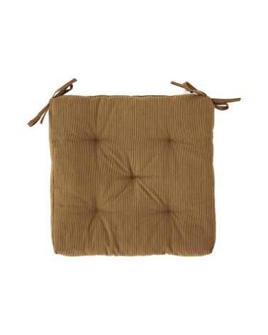 Coussin de chaise en coton orange et noir