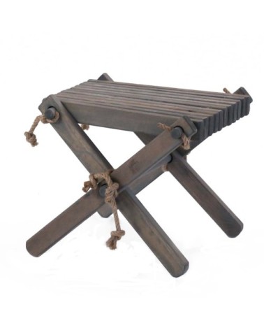 Repose pieds d'extérieur pin lasuré gris