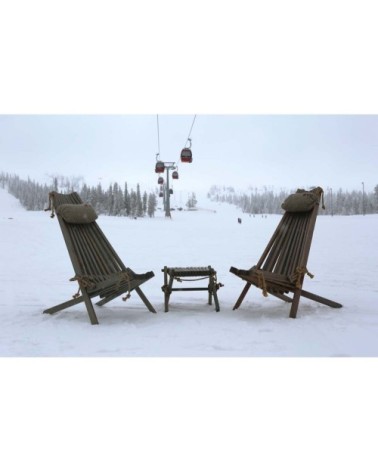 Repose pieds d'extérieur pin lasuré gris