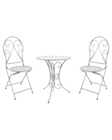 Table ronde en métal gris