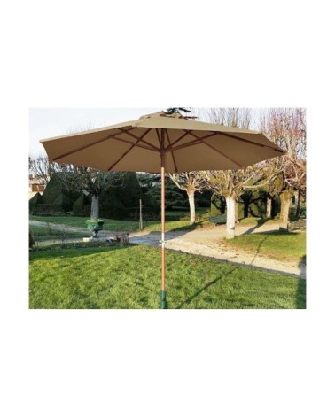 Parasol en bois 300 cm avec manivelle