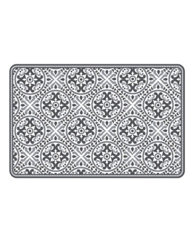 Set de table carreaux de ciment blanc et gris 43x28cm