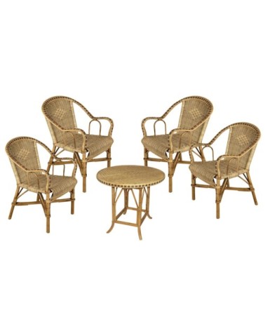 Salon en manau et rotin surabaya