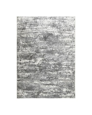 Tapis extra-doux motif lignes horizon gris 120x170