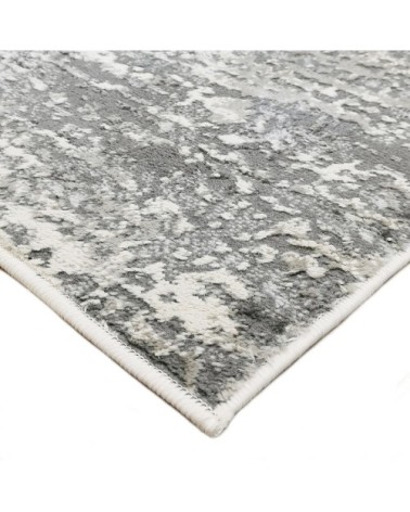 Tapis extra-doux motif lignes horizon gris 120x170