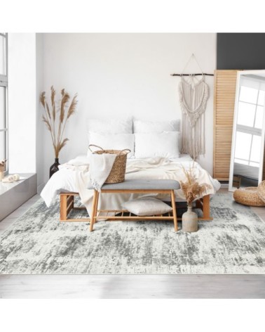 Tapis extra-doux effet brume gris 160x230