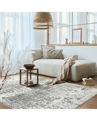 Tapis extra-doux impression gris argent 120x170