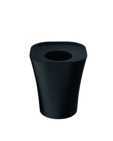 Corbeille à papier plastique noir 24x28x24cm