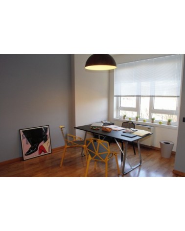 Corbeille à papier plastique noir 24x28x24cm