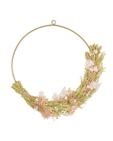 Couronne fleurs séchées naturelles 35cm