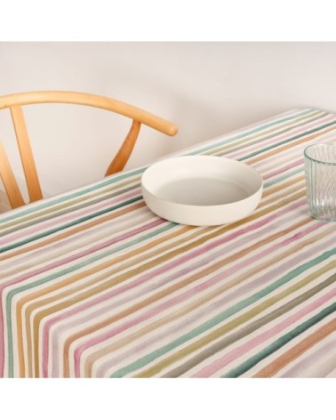 Nappe anti-taches en coton multicolore 250x155 cm