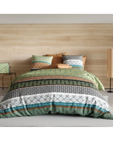 Parure de couette 100% coton 57 fils imprimée 240x220cm 2 taies