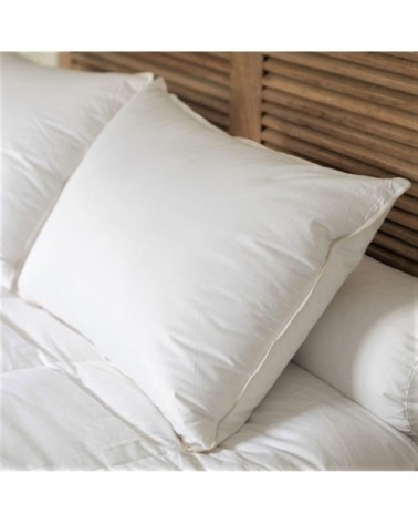 Oreiller naturel moelleux en duvet et coton bio 50x70 cm