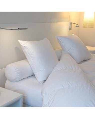 Traversin naturel mi-ferme en plumes et duvet 140 cm