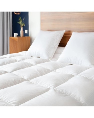 Couette naturelle chaude en duvet et coton bio king size 280x240 cm