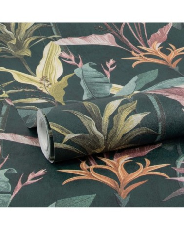 papier peint vintage botanique vert 1005x52cm