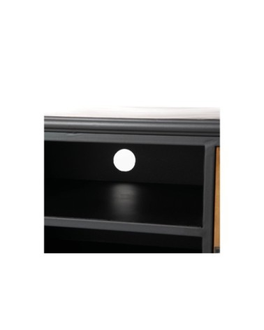 Meuble TV en métal et verre de style industriel