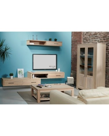 Élément suspendu en chêne massif 2 tiroirs