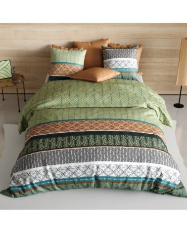 Parure de couette 100% coton 57 fils imprimée 240x220cm 2 taies